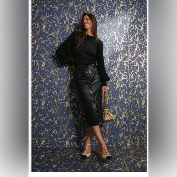 BARRIE VEGAN LEATHER SKIRT - Picture 3 of 8